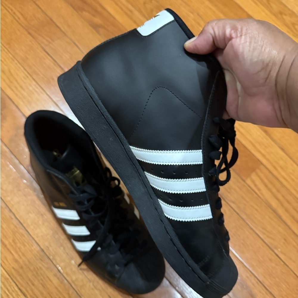 Adidas Mens Pro Model Black Basketball Shoes Sneakers Size 10.5